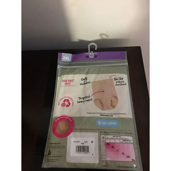 MAIDENFORM FLEXEES FEEL GOOD FASHION HIGH WAIST BRIEF SIZE 2XL BEIGE - Picture 3 of 6